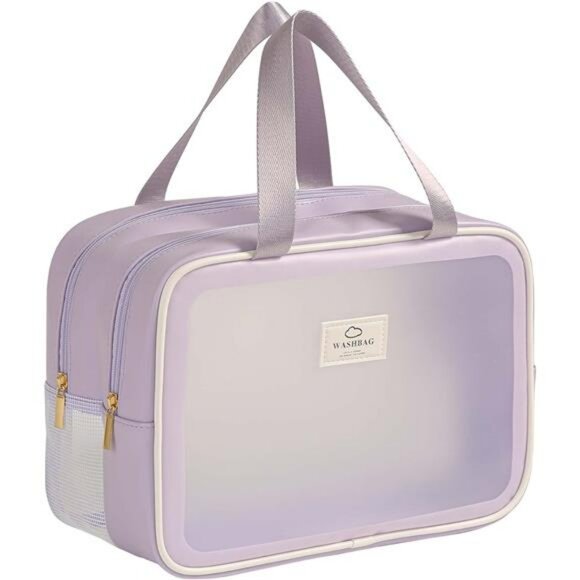 Large travel toiletry bag waterproof makeup organizer with wet dry separation po - Picture 1 of 7